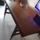 Scandinavian table convertible liftable in teak