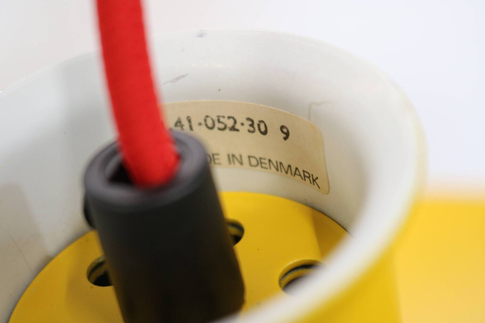 Yellow XL Fog & Morup Optima Pendant Lamp: Hans Due Design, Denmark 1970s