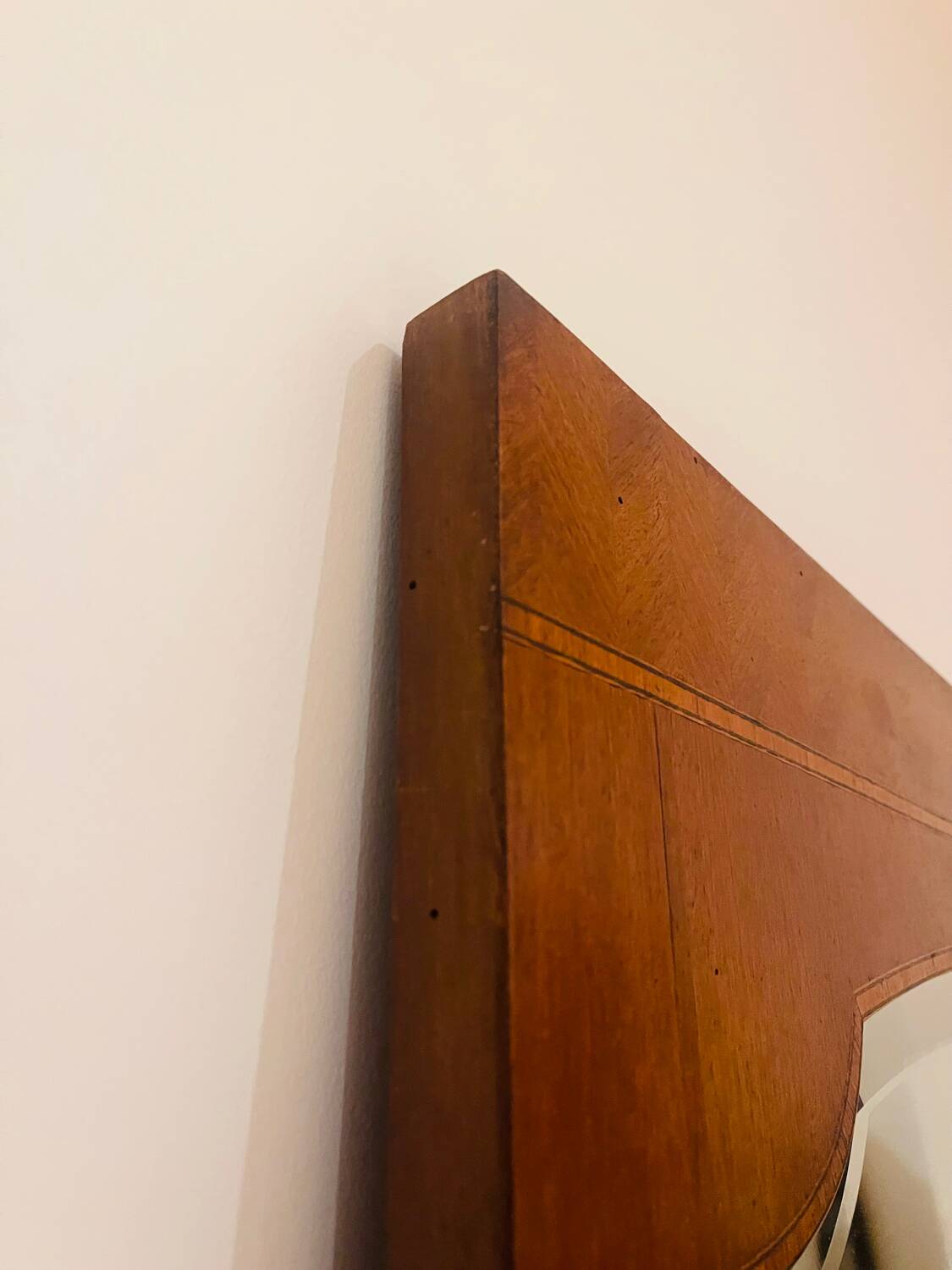 Bevelled Art Deco mirror – marquetry, 1930s