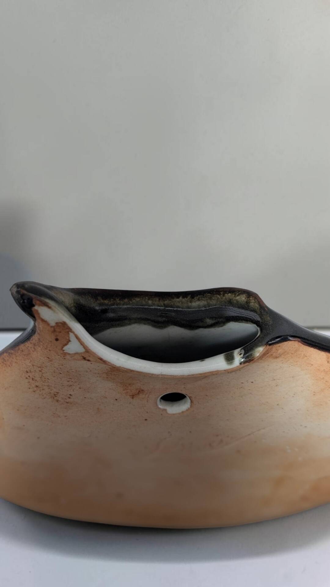 Wall vase in ceramic signed Liévois – piece of French craftsmanship