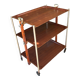 Folding serving table Textable on wheels platex