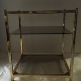 End table in smoky glass