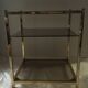 End table in smoky glass