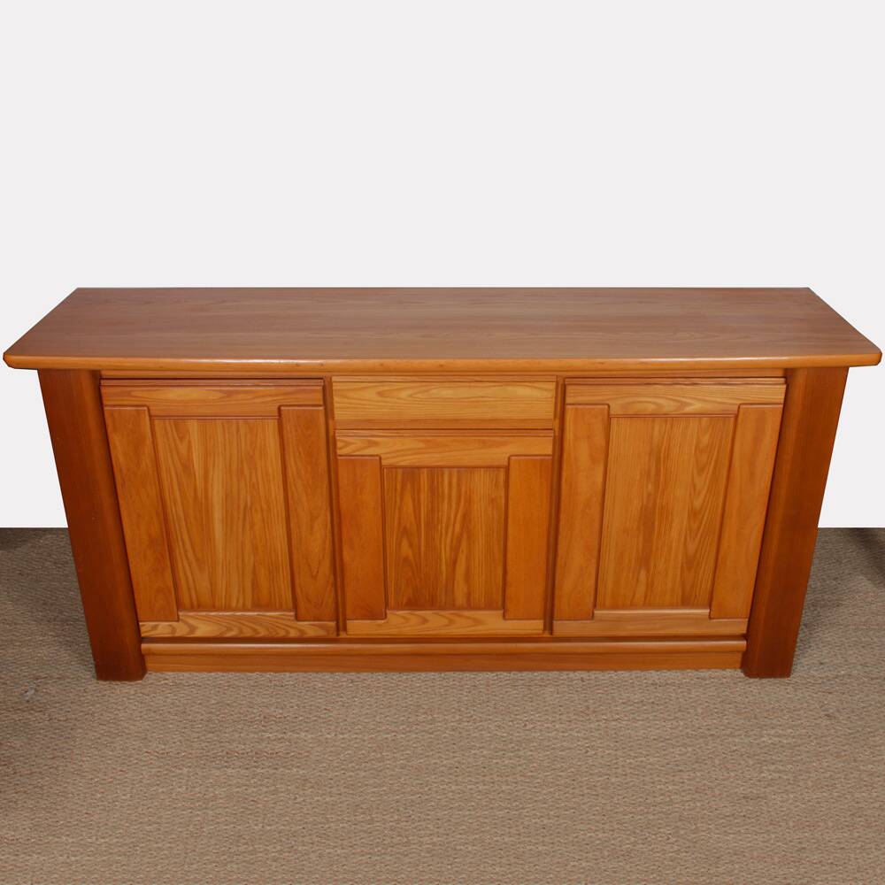 Vintage elm sideboard from the 1980s
