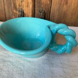 Turquoise twisted ceramic trinket tray