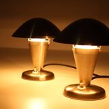 1930s Pair of  Chrome Plated Bauhaus Lamps, Czechoslovakia