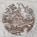 Salad bowl in opaque porcelain Lunéville France model English Style