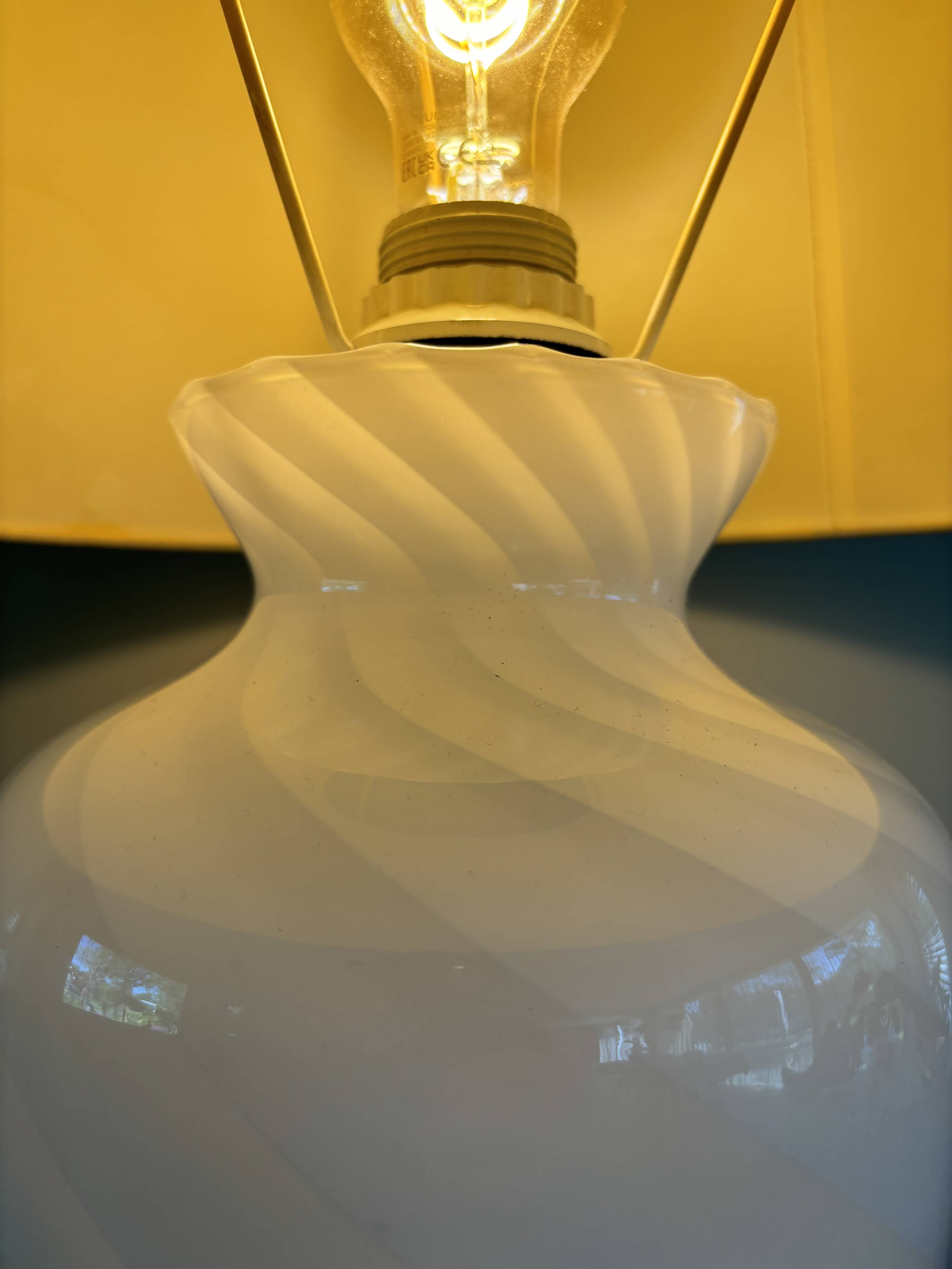 Vintage table lamp Murano glass design