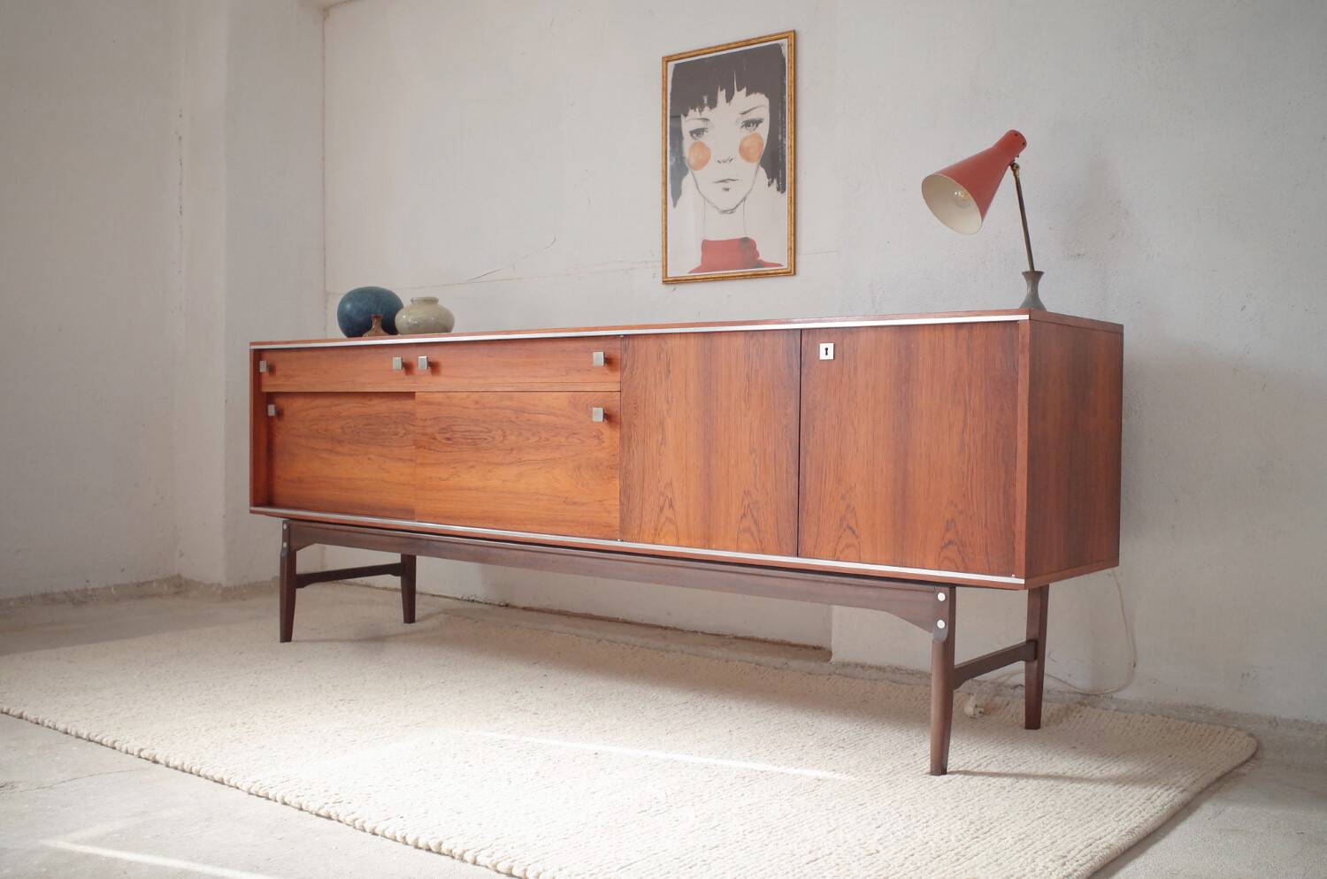 Large Vintage rosewood sideboard, 1960s