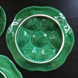 Lot 3 oyster plates Sarreguemines