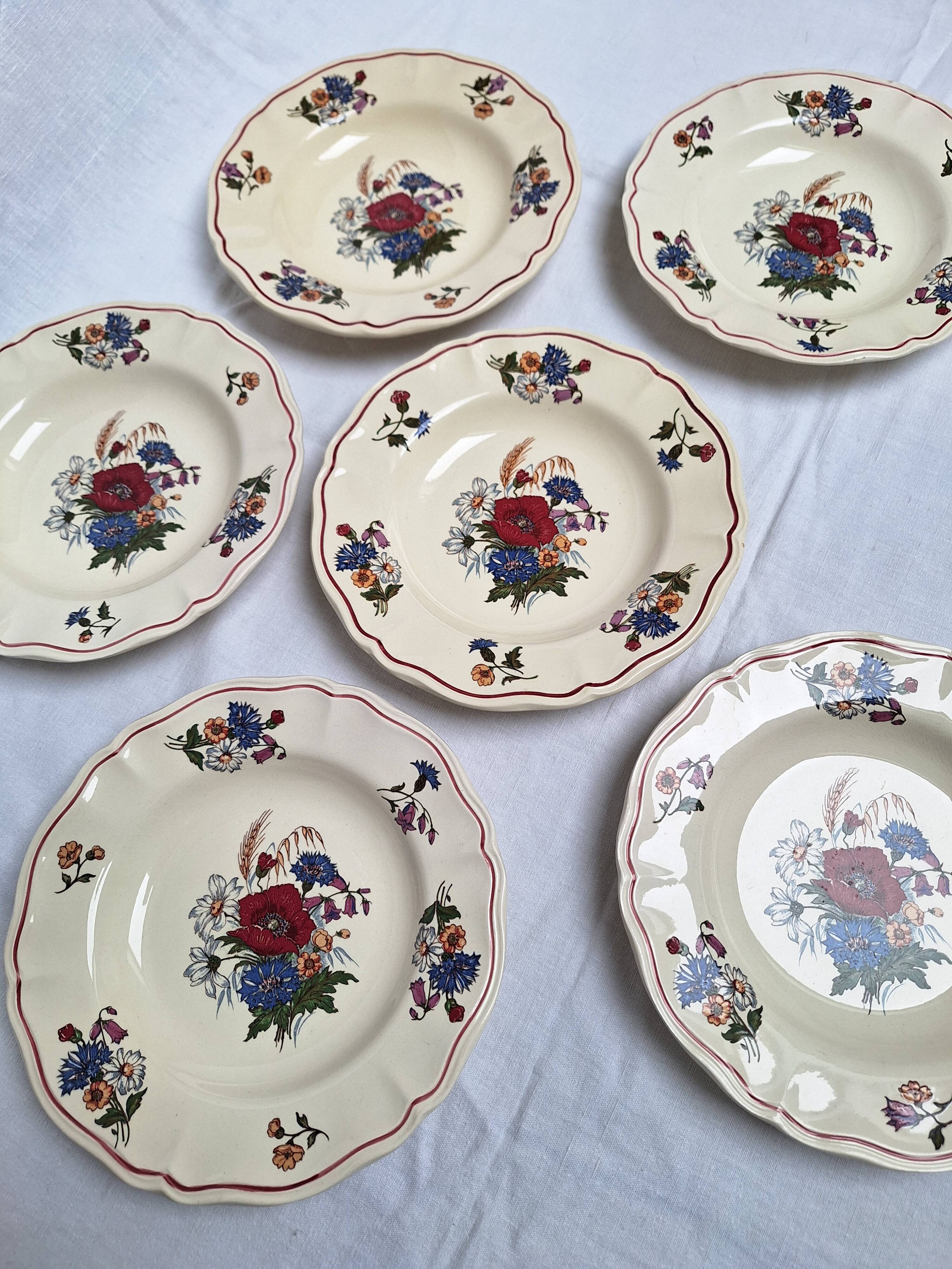 Vintage Sarreguemines agreste plates