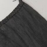 Anthracite Grey Large Area Soft Kilim Rug For Bedroom, 147x205 Cm