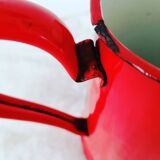 Firefighter red enamelled sheet metal