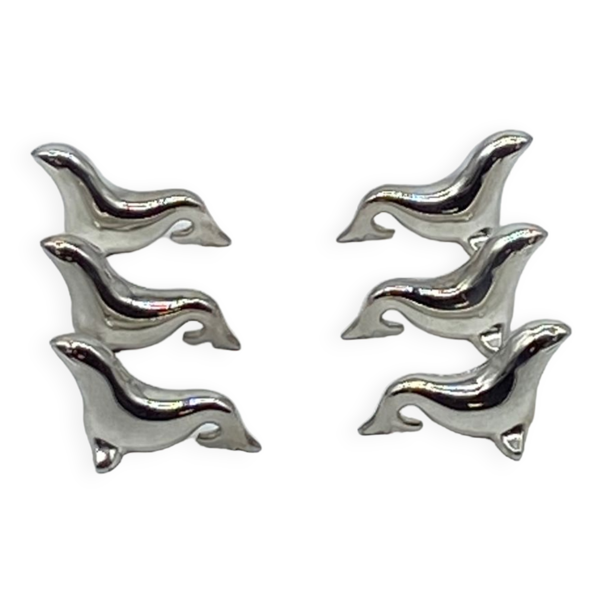 Set of 6 doors knives, seals 🦭, animal, art deco, vintage