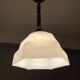 Lampe suspendue en verre blanc Art Déco