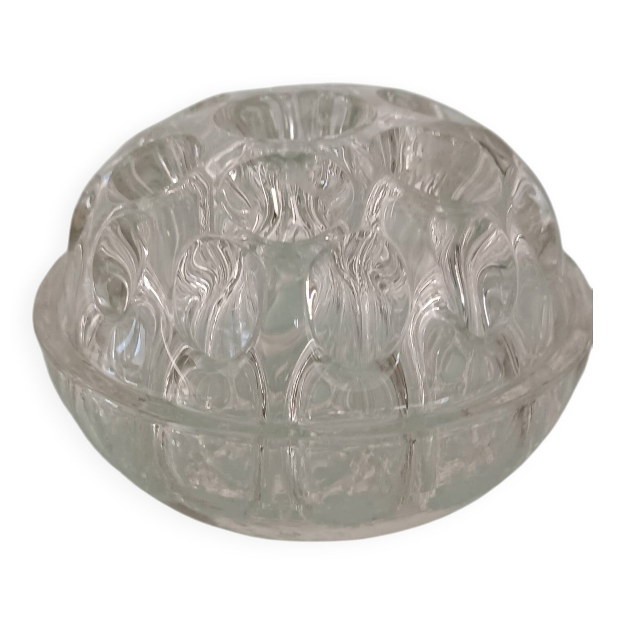 Vintage glass flower holder from Reims – Made in France