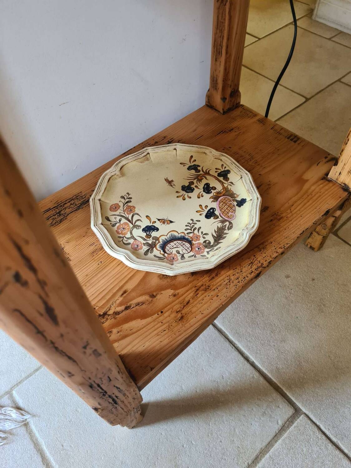 Country chic console side table
