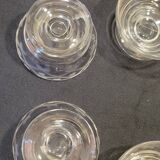 10 anciennes coupes à champagne en cristal gravé ciselé