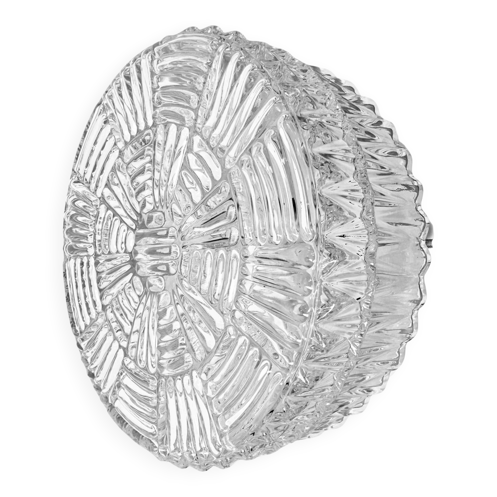 Vintage Glass Wall or Ceiling Light, 1970s