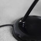 Vintage Bauhaus German Minimalist Black Metal Desk Lamp from Gebrüder Cosack Gecos, 1940s