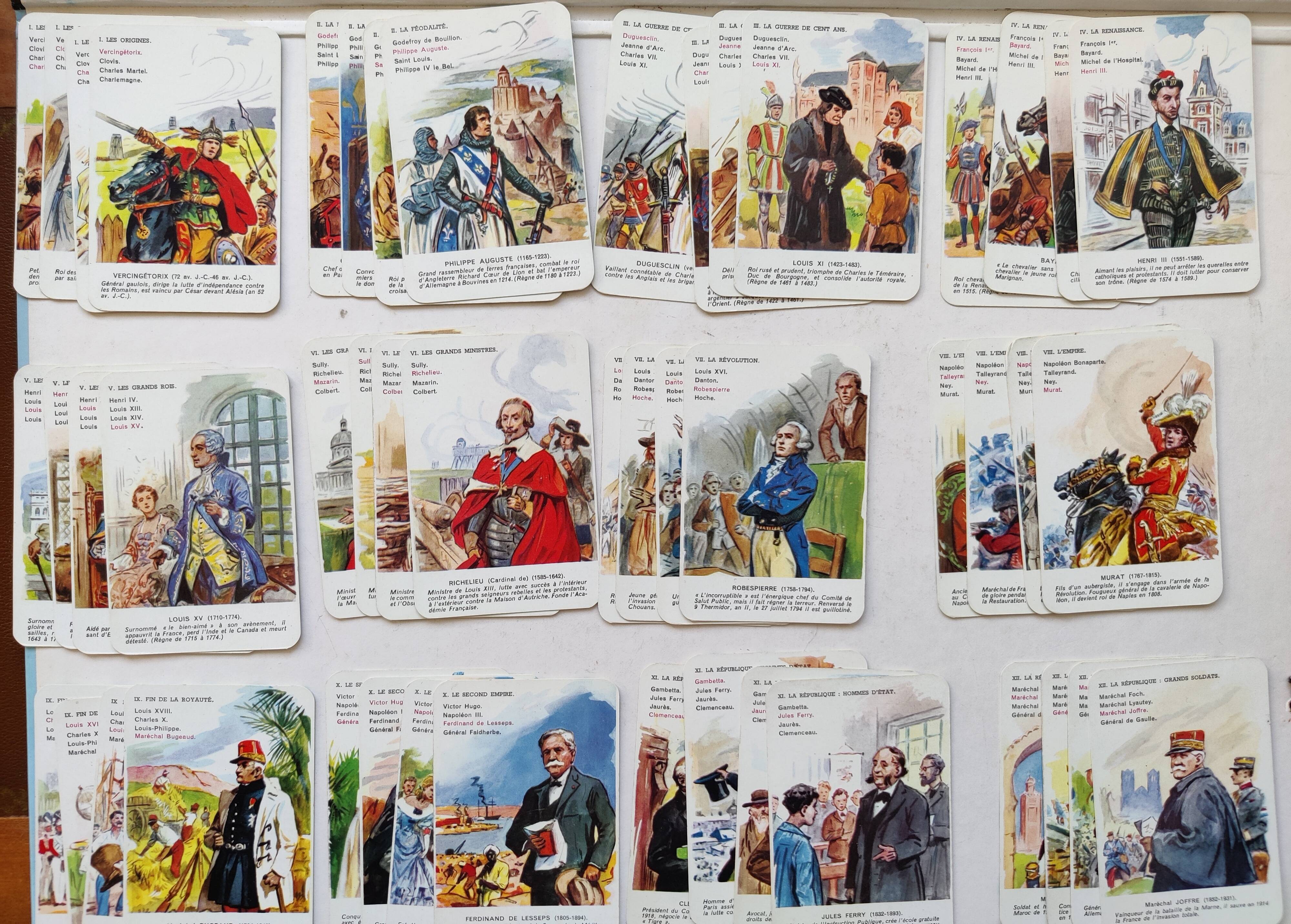 Ancient game of families kings and figures of the history of France