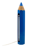 Michel Aroutcheff, postmodern blue Pencil table lamp, Ed. Vilac France 1980