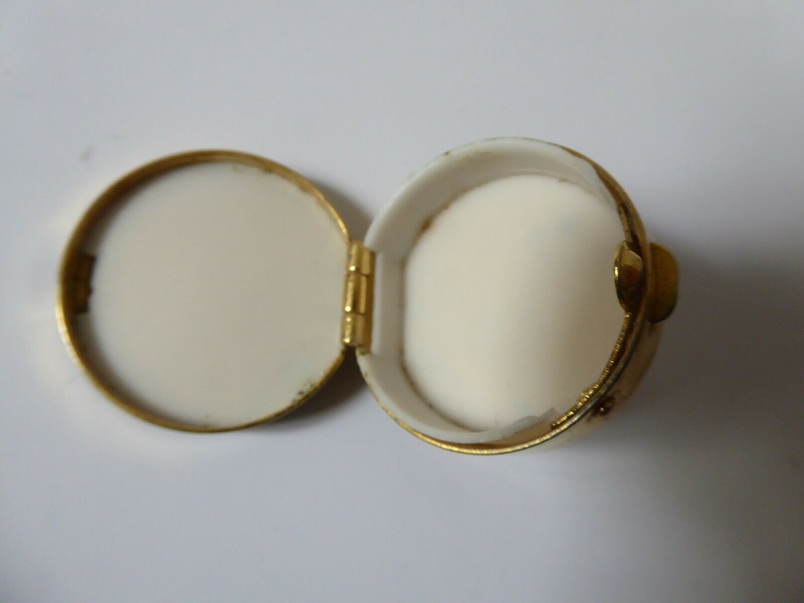Gold metal pill box