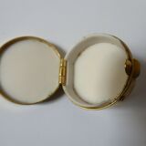 Gold metal pill box
