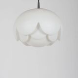 Artichoke pendant lamp in opal glass by Peill & Putzler, 1974