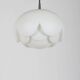 Suspension artichaut en verre opale par Peill & Putzler, 1974