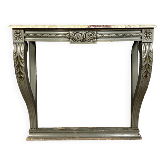 Napoleon III period curved console in lacquered wood circa 1880
