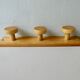 Wall coat holder in solid pine, 3 patères