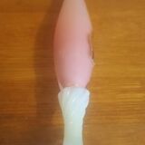Vintage pink opaline soliflore vase Height 24 cm