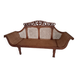 Cane sofa/bench