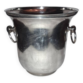 Apladur champagne bucket in silver metal.