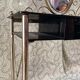 Golden metal and plexiglass dressing table
