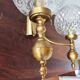 Suite de 4 appliques vintage globe en verre