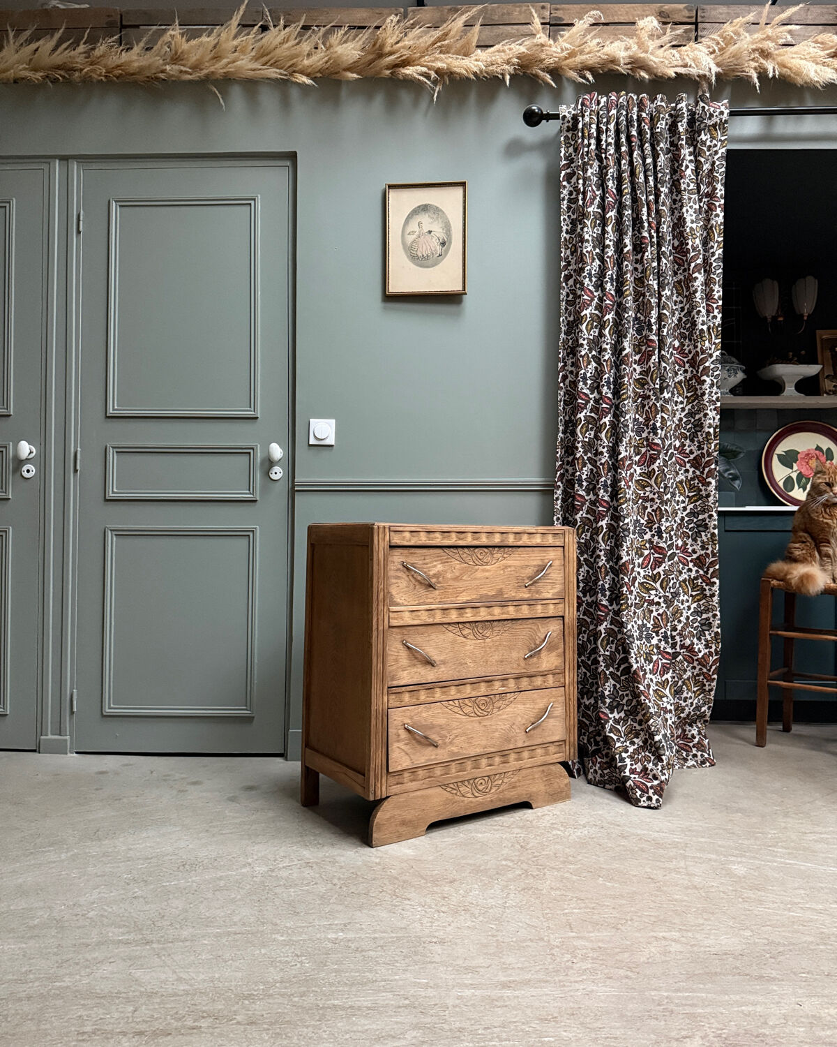 Art Deco oak commode (renovated)