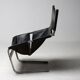 Pierre Paulin F444 chaise longue in black leather - All original, Vintage