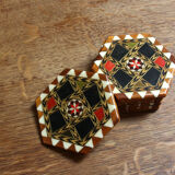 Under glass - pomegranate pattern