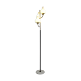 Stilnovo, floor lamp with three opalines, Italy 1950