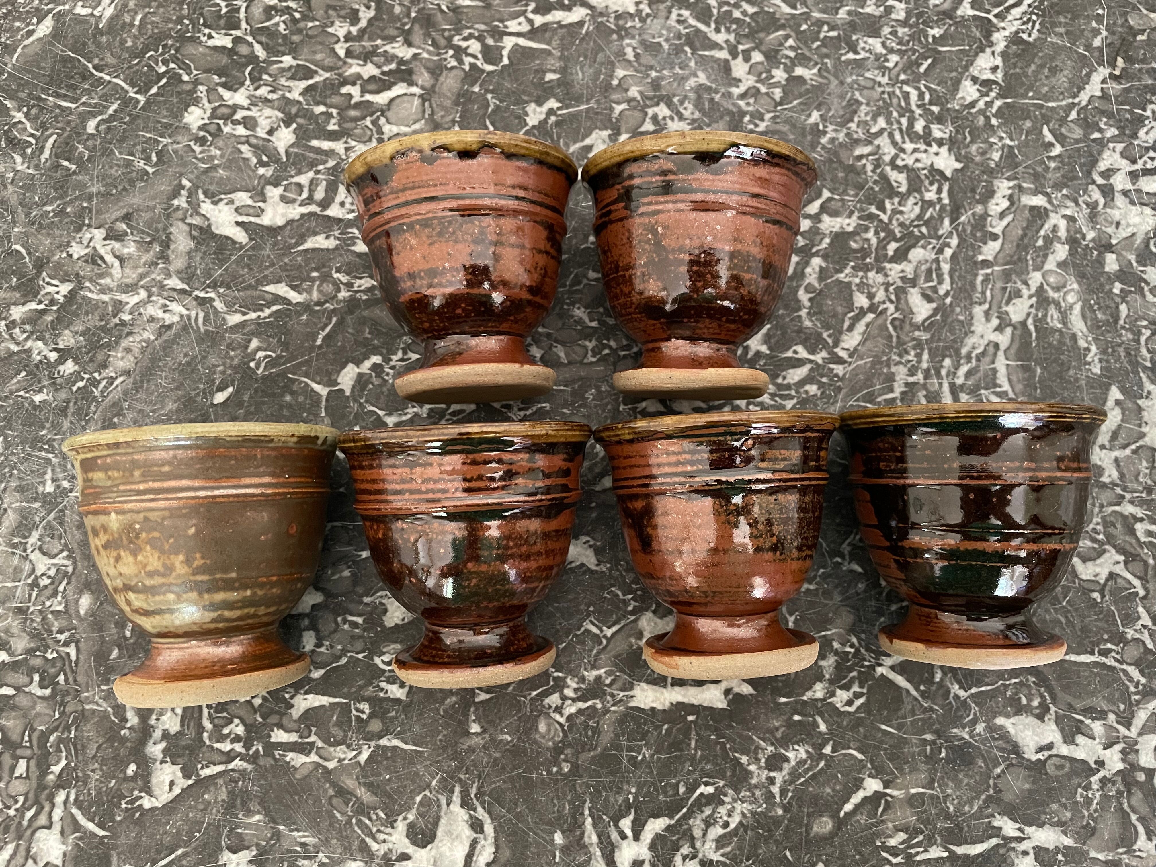 Pyrite stoneware coffee cups La Borne