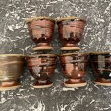 Tasses à café en grès pyrite La Borne