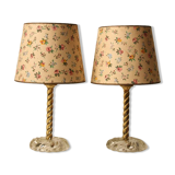 Pair of floral lampshades
