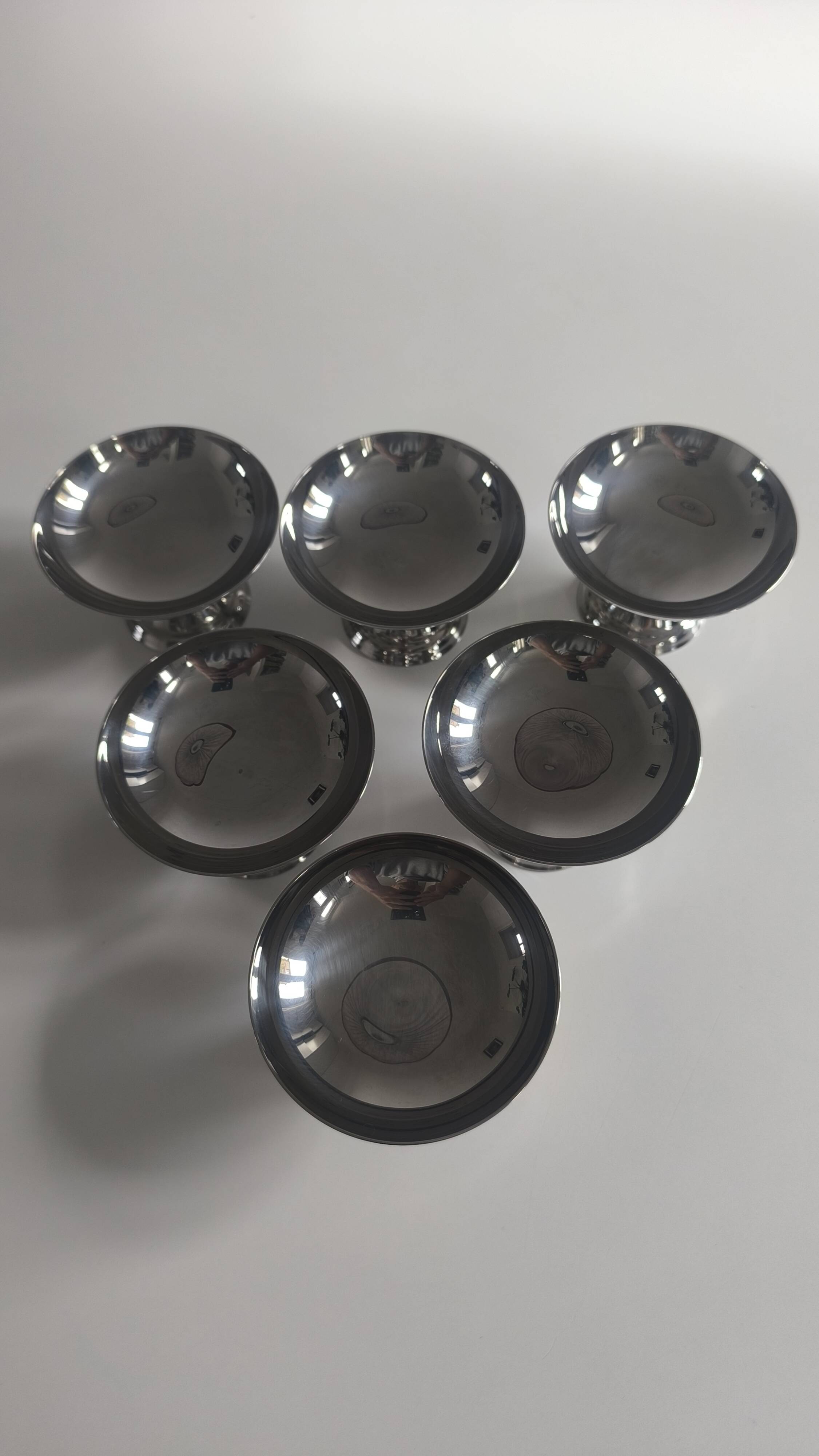 Set de 6 coupes à glace en inox 18/10