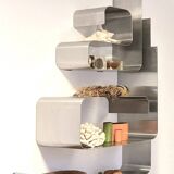 Zig Zag bookshelf by Joelle Ferlande and François Monnet in steel