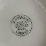 3 broth cups, Limoges porcelain - A. VIGNAUD