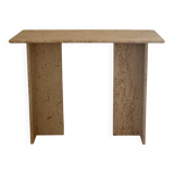 beige travertine marble console david stone marble desk console