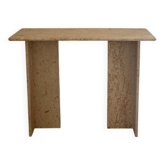 beige travertine marble console david stone marble desk console