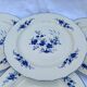 Set of 4 Bleu de Tournay iron earth plates